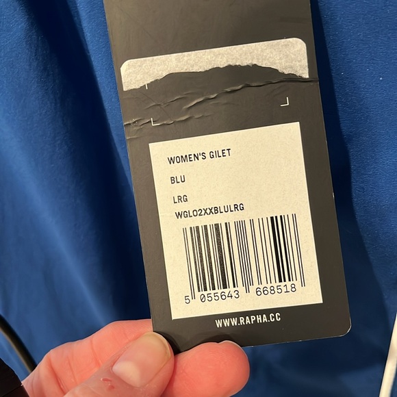 NWT Rapha Women's Blue Gilet sz L - Picture 4 of 7